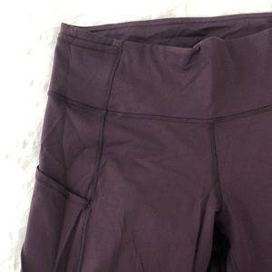 Lululemon Fast & Free crop pants, plum/purple
